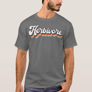 Herbivore Vegan Plant Based Vegetarian Retro Style T-Shirt