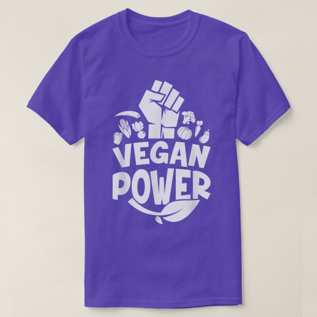 Herbivore Vegan Power Fitness Meatless Vegetarian  T-Shirt (Design Front)