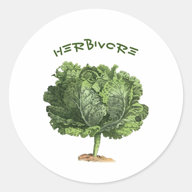 Herbivore Vegan Vegetarian Sticker (Front)