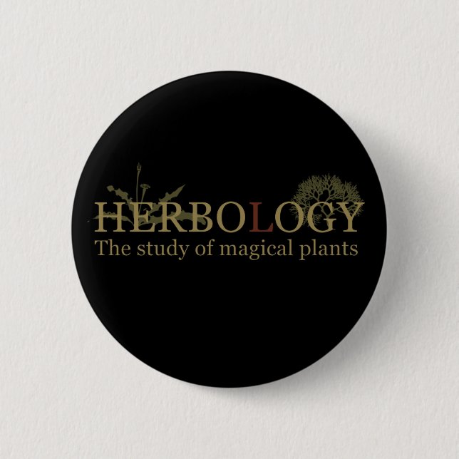 herbology 6 cm round badge (Front)
