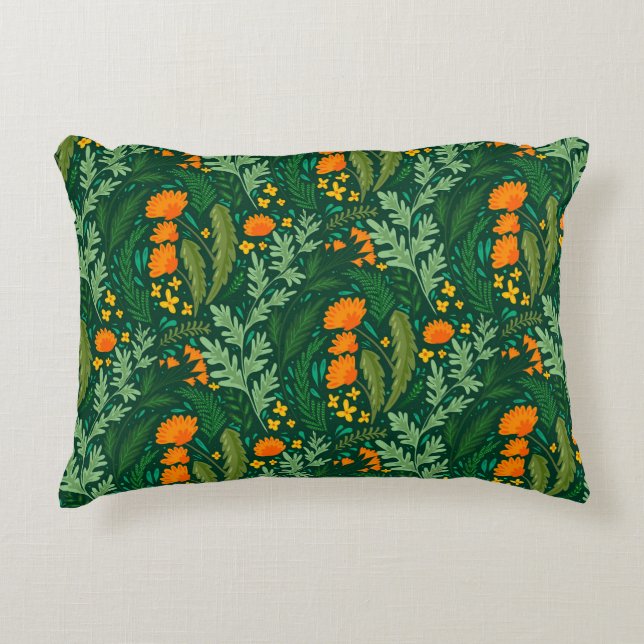 Herbs and flowers of the fields decorative cushion (Front)