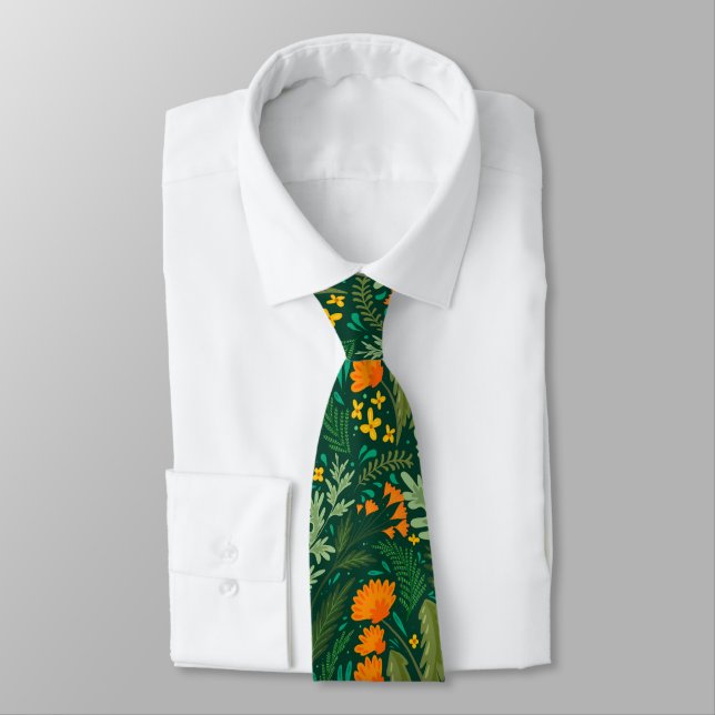 Herbs and flowers of the fields  tie (Tied)