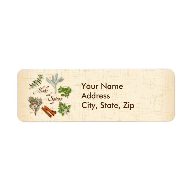 Herbs and Spices Address Labels (Front)
