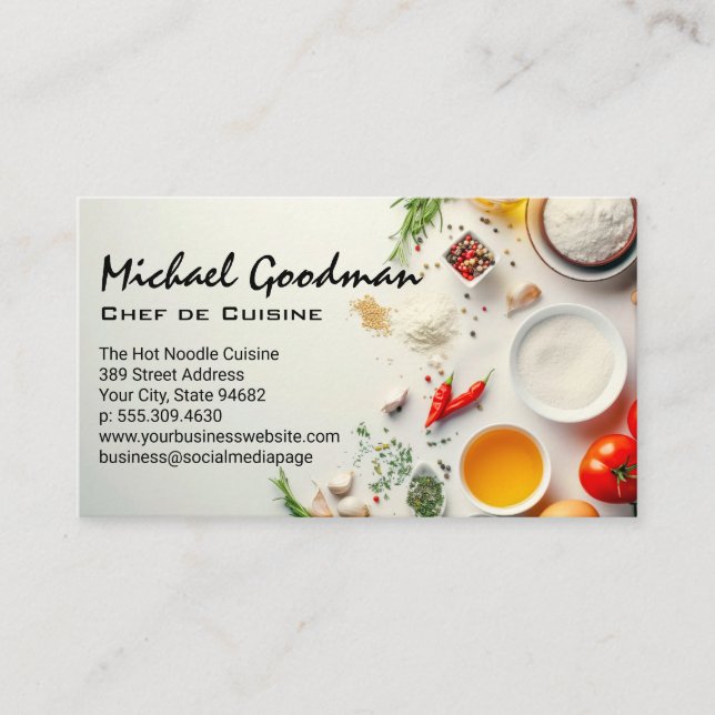 Herbs and Spices | Culinary Business Card (Front)