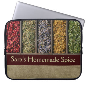 Herbs and spices customisable laptop sleeve
