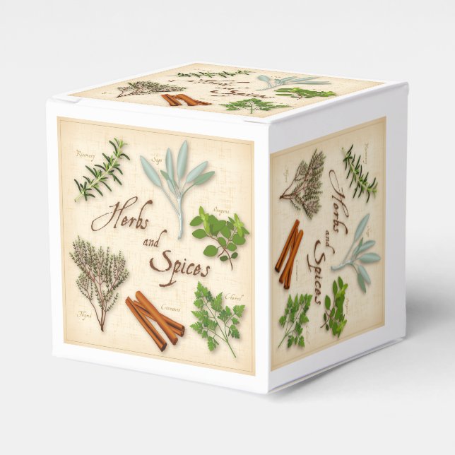 Herbs and Spices Favour Box (Front Side)