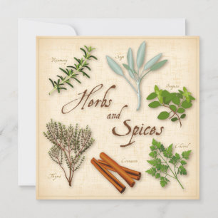 Herbs and Spices Flat Card