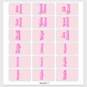 Herbs and Spices Jar Labels