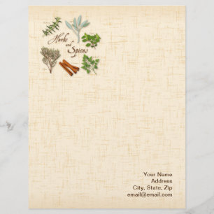 Herbs and Spices Stationery Paper Letterhead Design