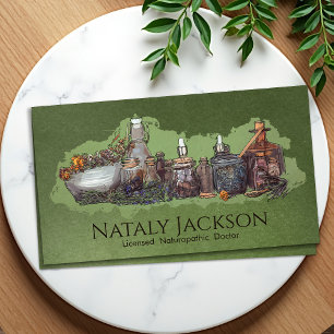 Herbs and Tinctures Drawing Business Card