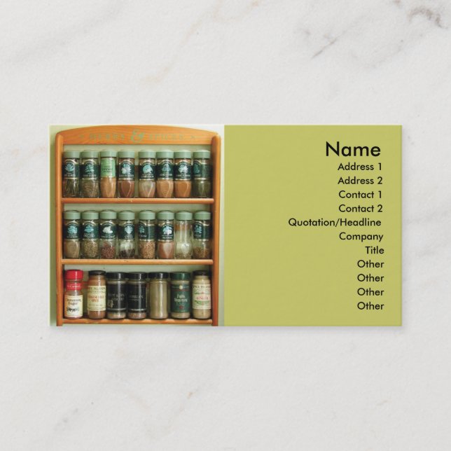 Herbs Business CXard Business Card (Front)