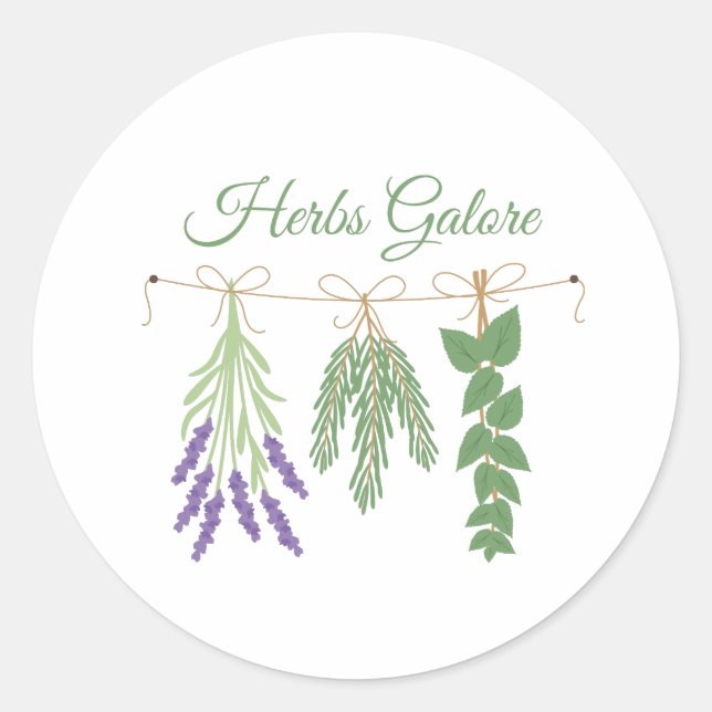 Herbs Galore Classic Round Sticker (Front)