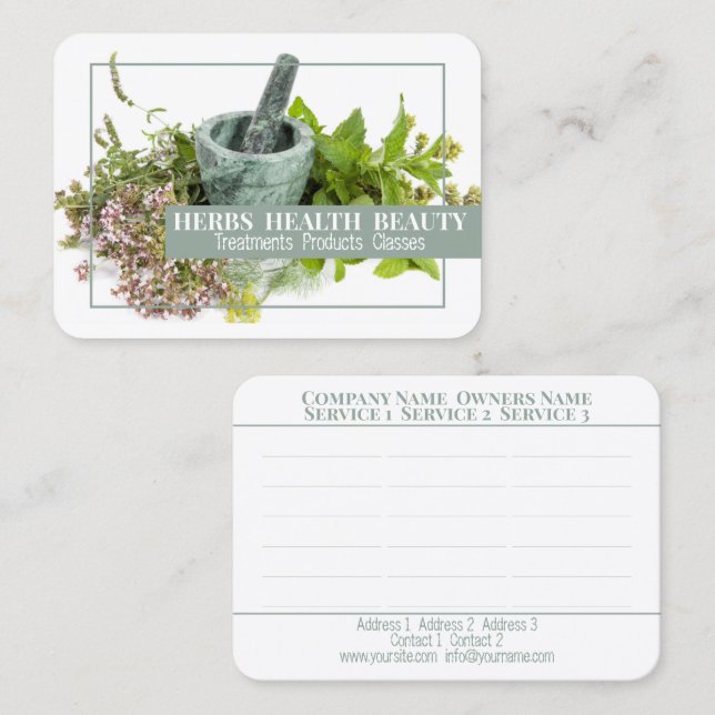 Herbs Health Beauty - Business Card (Front/Back)