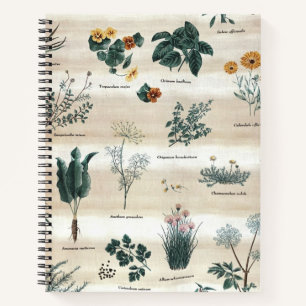 Herbs Plants Flowers Notebook