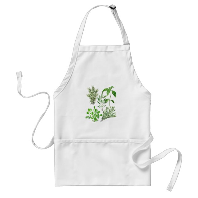 Herbs Rosemary Sage Thyme Mint Parsley Kitchen Standard Apron (Front)