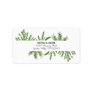 Herbs Rosemary Thyme Botanical Greenery Wedding La Label