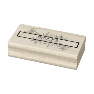 Herbs Rosemary Thyme Botanical Greenery Wedding Rubber Stamp