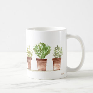 Herbs sage, rosemary, thyme garden coffee mug