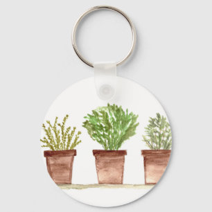 Herbs sage, rosemary, thyme key ring