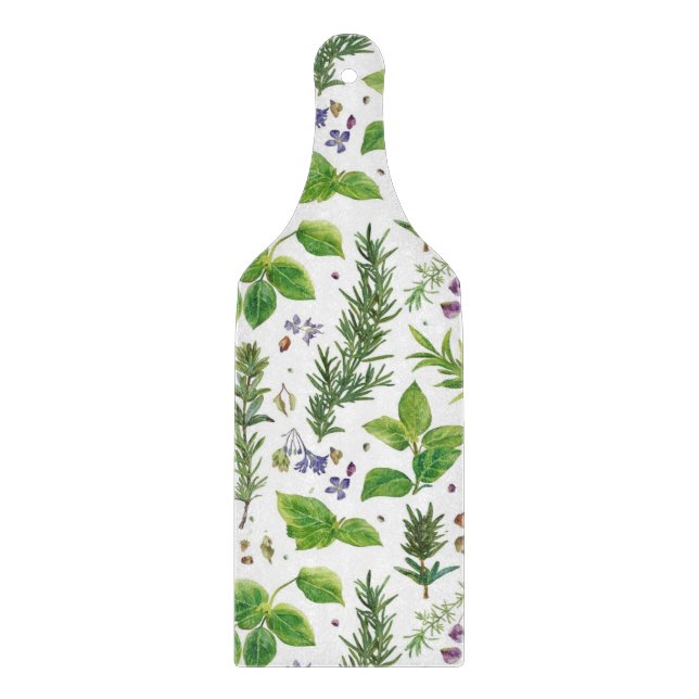Herbs seamless pattern  cutting board (Front)