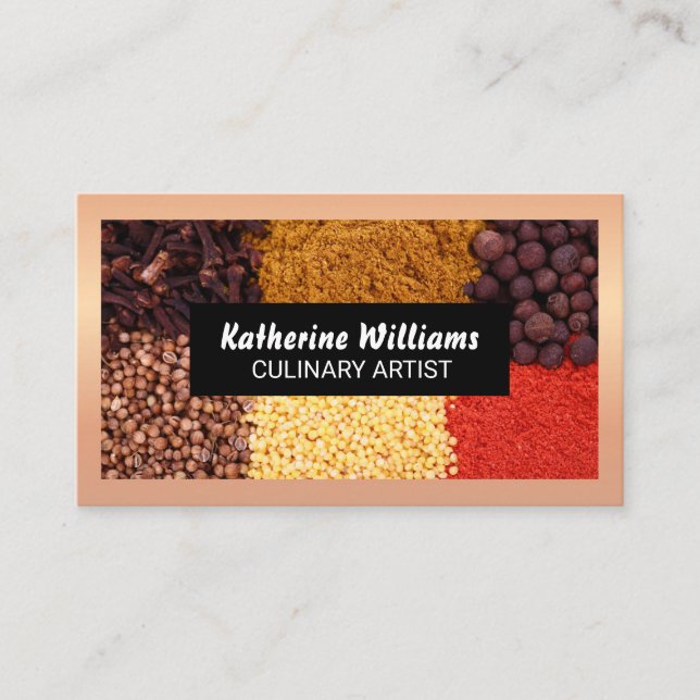Herbs & Spices | Culinary Artist Business Card (Front)