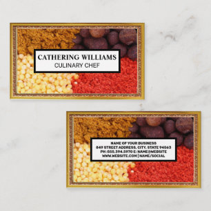 Herbs & Spices   Gold Frame Business Card