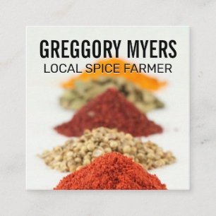 Herbs & Spices Square Business Card