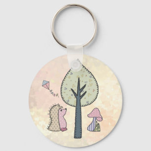 Herbstbild pastell key ring