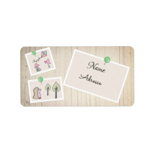 Herbstbild Pastell  Label