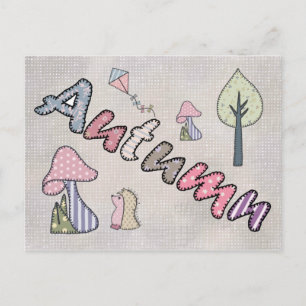 Herbstbild pastell postcard