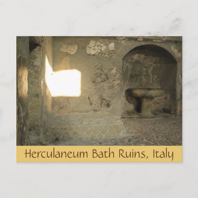 Herculaneum Bath Ruins, Campania, Italy Postcard (Front)