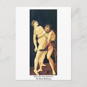 Hercules And Antaeus By Hans Baldung Postcard