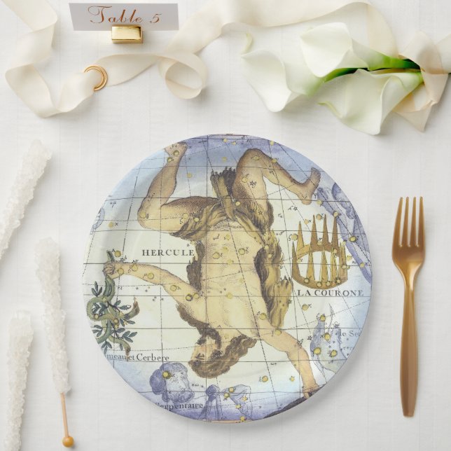 Hercules and The Crown by John Flamsteed  Paper Plate (Wedding)