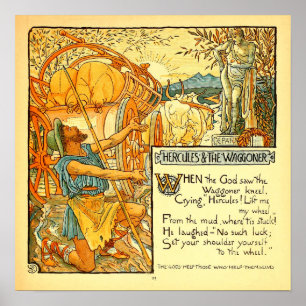 Hercules and the Wagoneer Walter Crane Poster