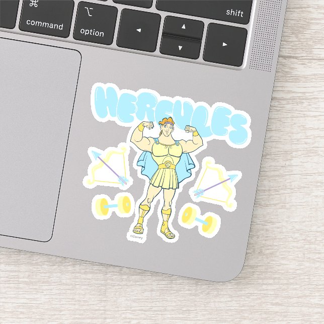 Hercules Arrows and Dumbbells Flex Sticker (Detail)