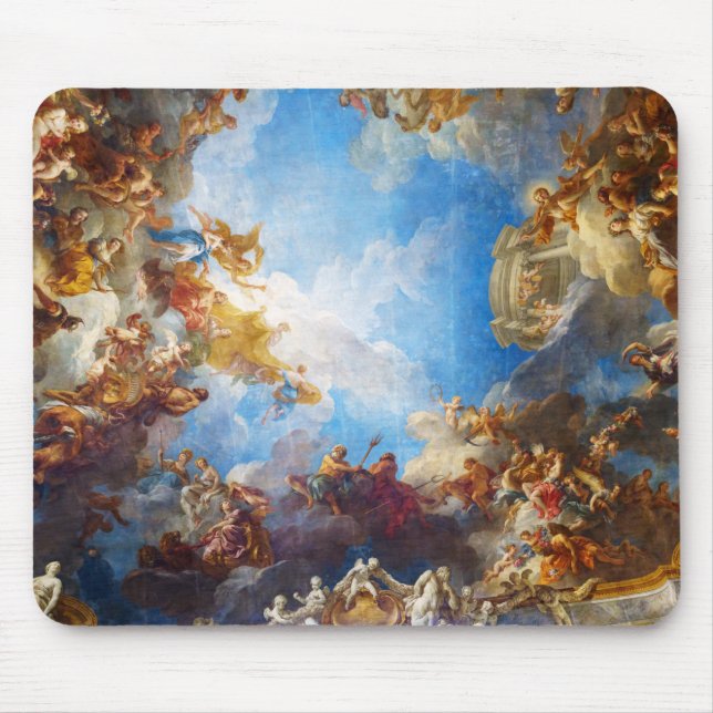 Hercules ceiling painting in Chateau de Versailles Mouse Mat (Front)