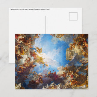 Hercules ceiling painting in Chateau de Versailles Postcard