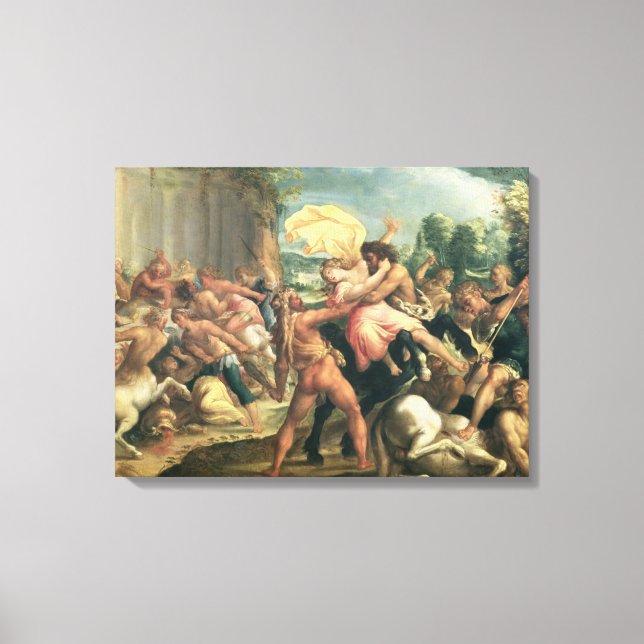 Hercules, Deianeira and the centaur Eurytion Canvas Print (Front)