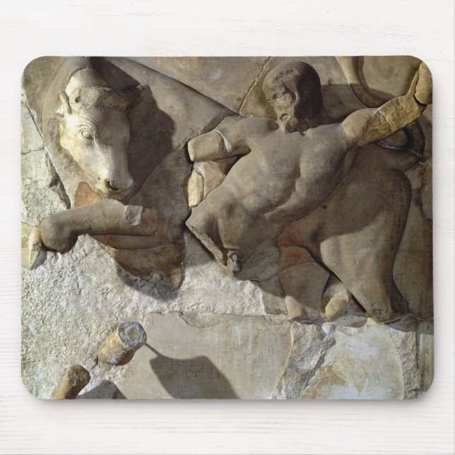 Hercules Fighting the Cretan Bull, one of a series Mouse Mat (Front)