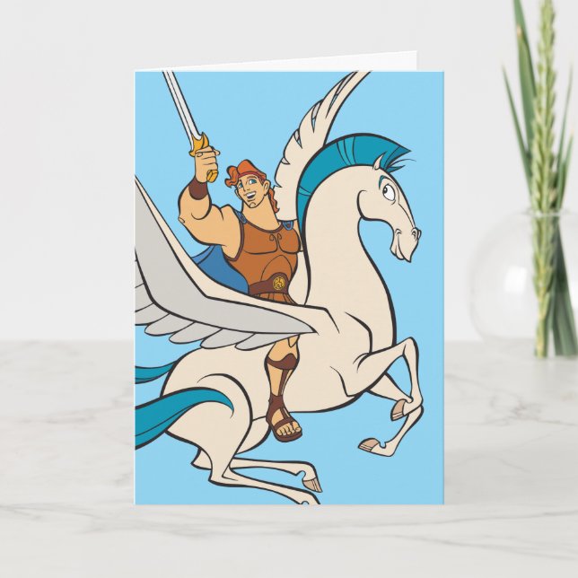 Hercules Riding Pegasus Card (Front)