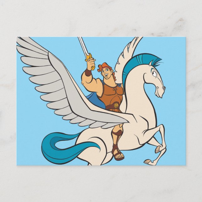 Hercules Riding Pegasus Postcard (Front)