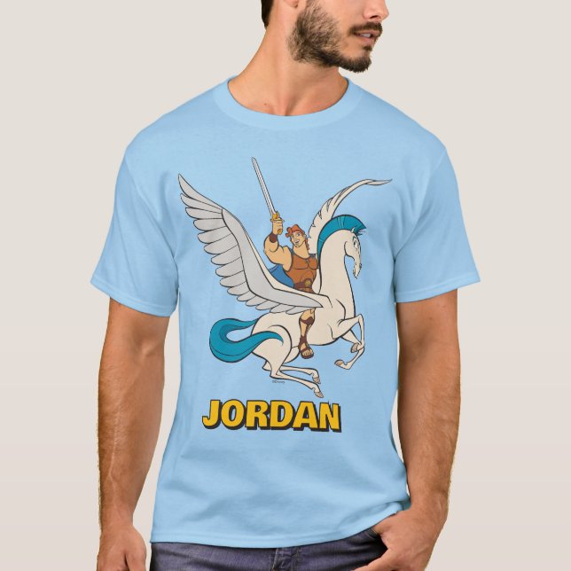 Hercules Riding Pegasus T-Shirt (Front)