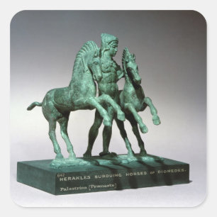 Hercules subduing the horses of Diomedes, Square Sticker
