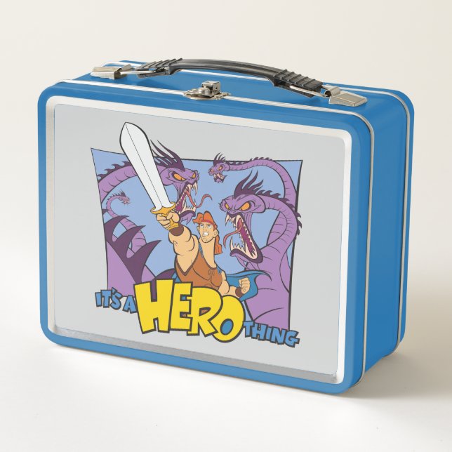 Hercules vs Hydra - It's a HERO Thing Metal Lunch  Metal Lunch Box (Front)
