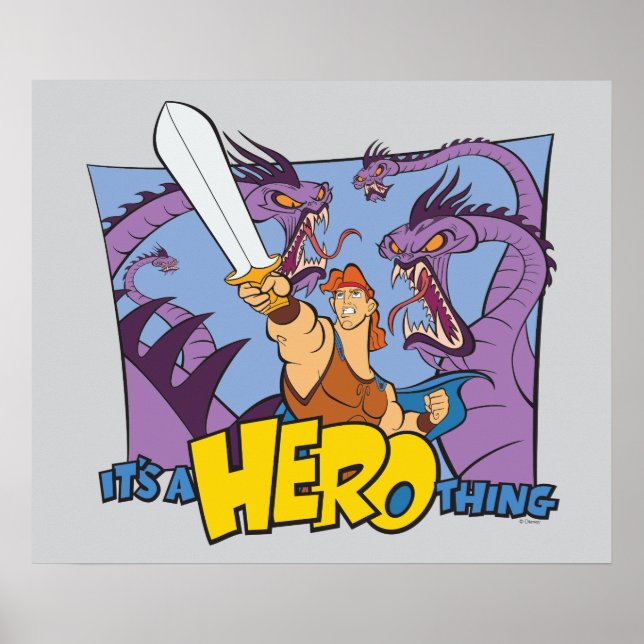 Hercules vs Hydra - It's a HERO Thing Poster (Front)