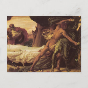 Hercules Wrestling the Lion Postcard