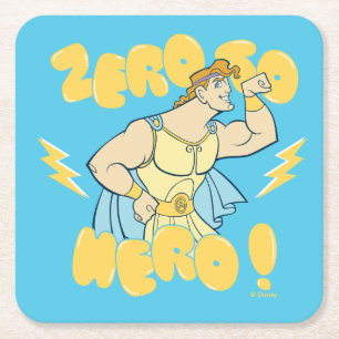Hercules - Zero to Hero Square Paper Coaster