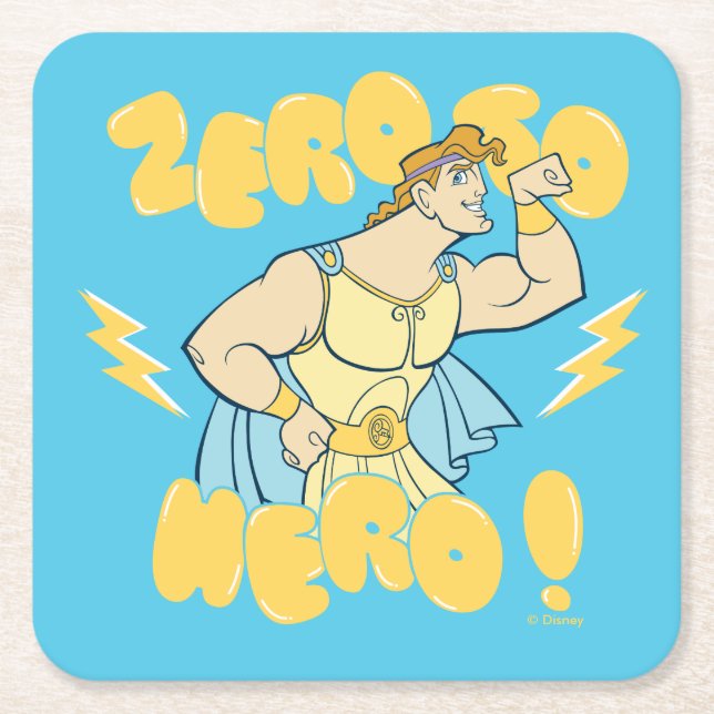 Hercules - Zero to Hero Square Paper Coaster (Front)