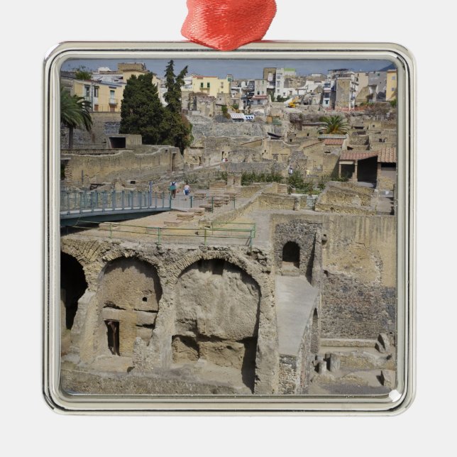 Herculium, Ercolano, Campania, Italy Metal Tree Decoration (Front)