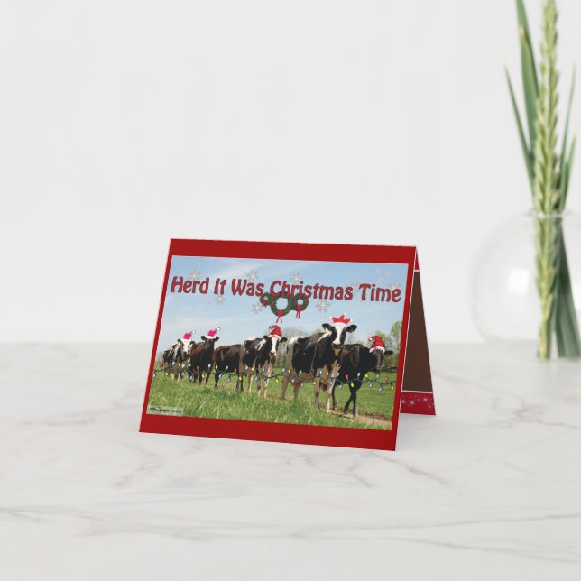 Herd it Was Christmas2 Edit Holiday Card (Front)
